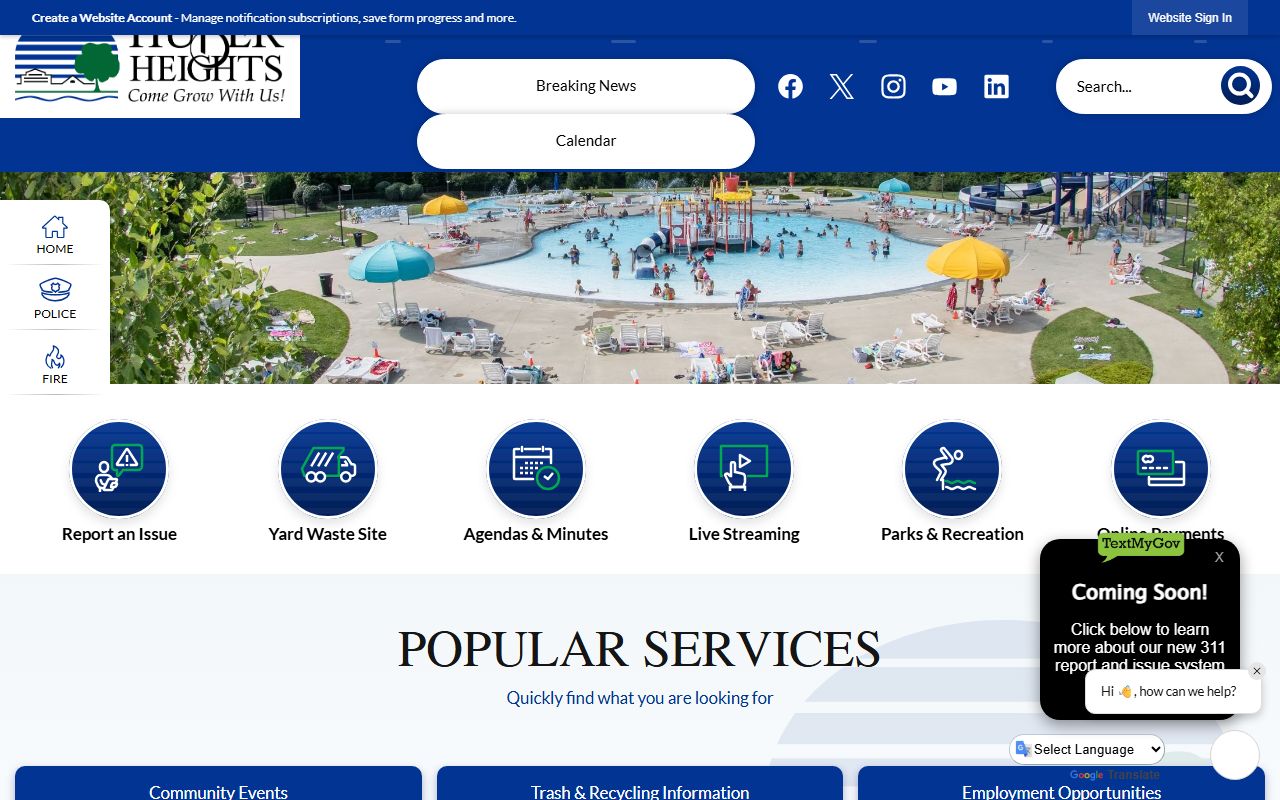 Huber Heights government website for divorce records information