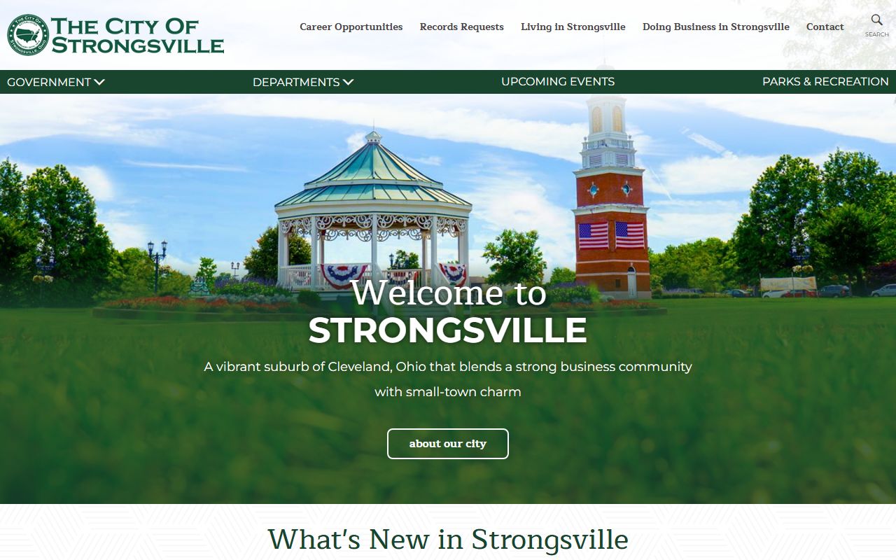 Strongsville Ohio city government divorce records