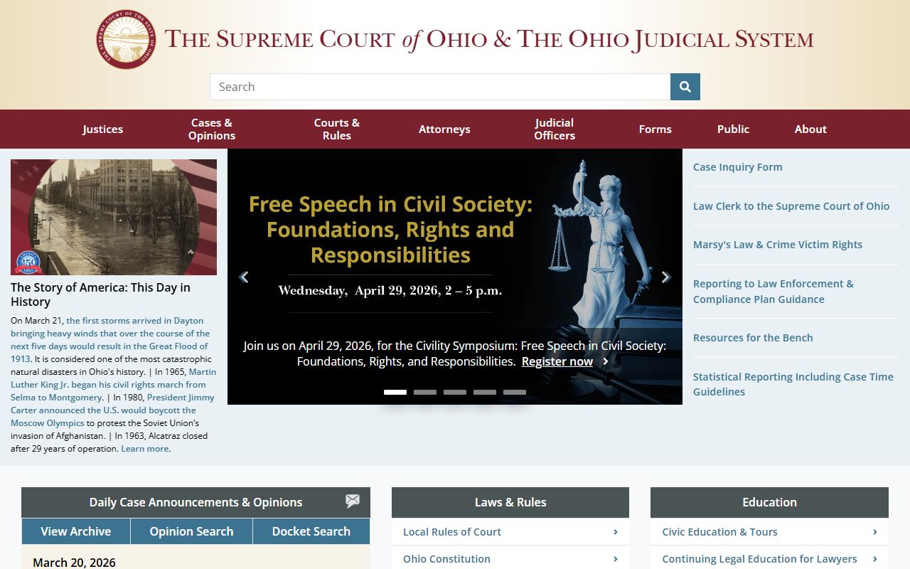 Supreme Court of Ohio divorce records resources